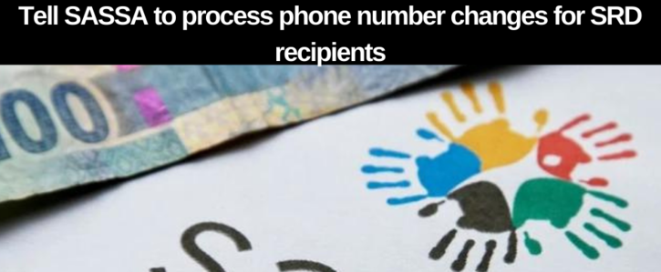 how to change cellphone number on srd grant